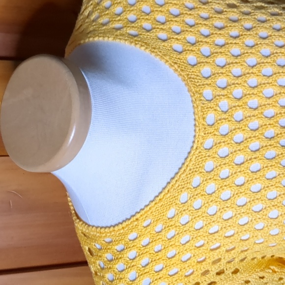 BELLA* size XXL open work crochet sweater long sleeve knit hem/cuff/neck - Picture 2 of 8